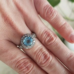 Aquamarine Sterling Silver Ring